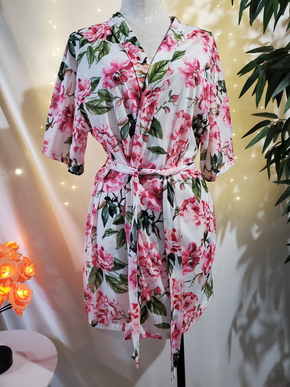 Show Me Your Mumu Brie Robe Garden of Blooms Womens OS Floral Kimono Sleeve